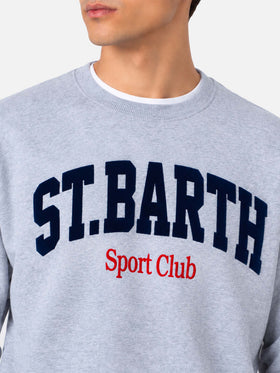 Soho-Sweatshirt mit St. Barth Sport Club-Print in Grau meliert 