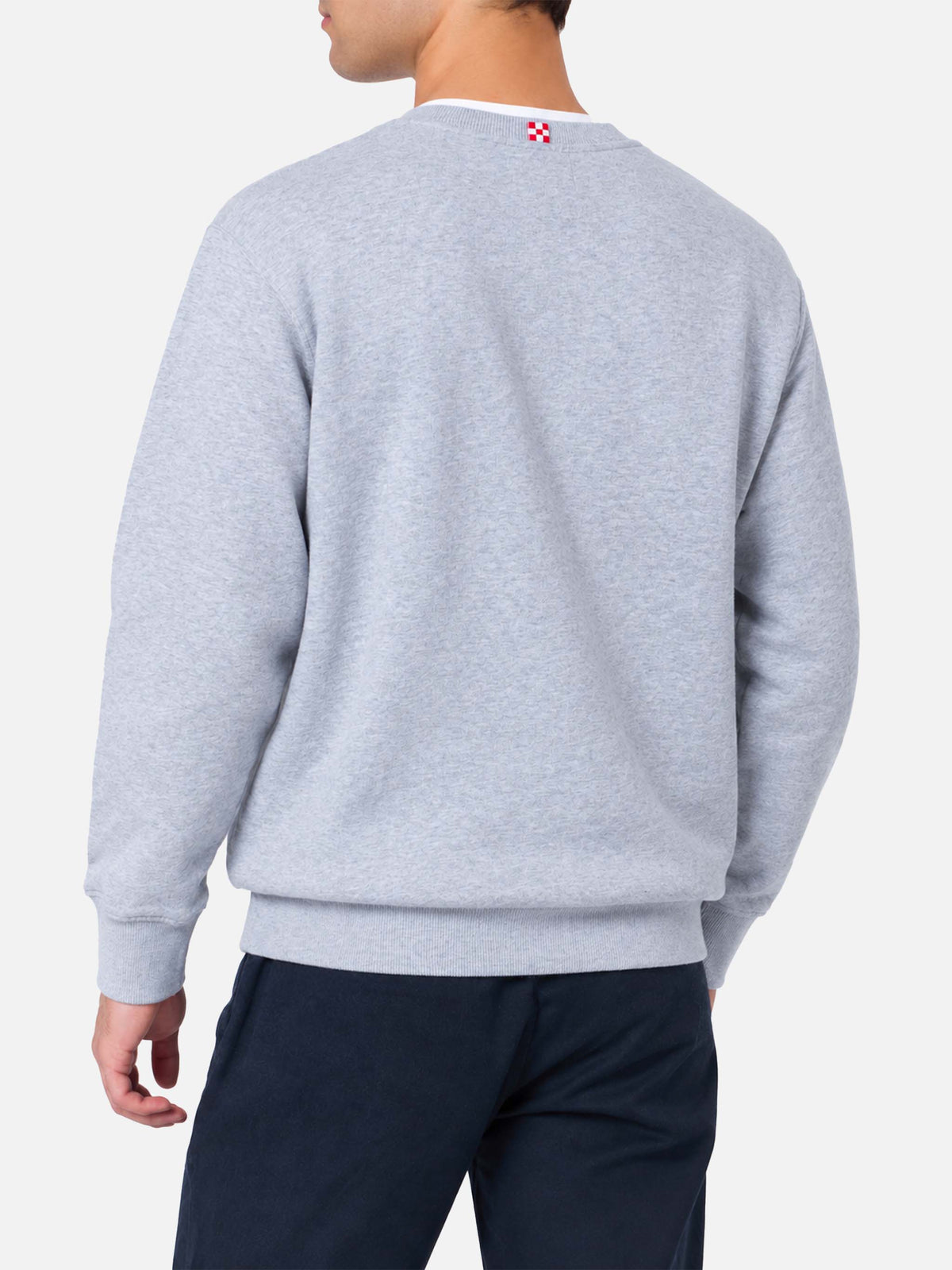Soho-Sweatshirt mit St. Barth Sport Club-Print in Grau meliert 