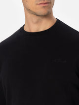 Man black sweatshirt Soho with St. Barth embroidery