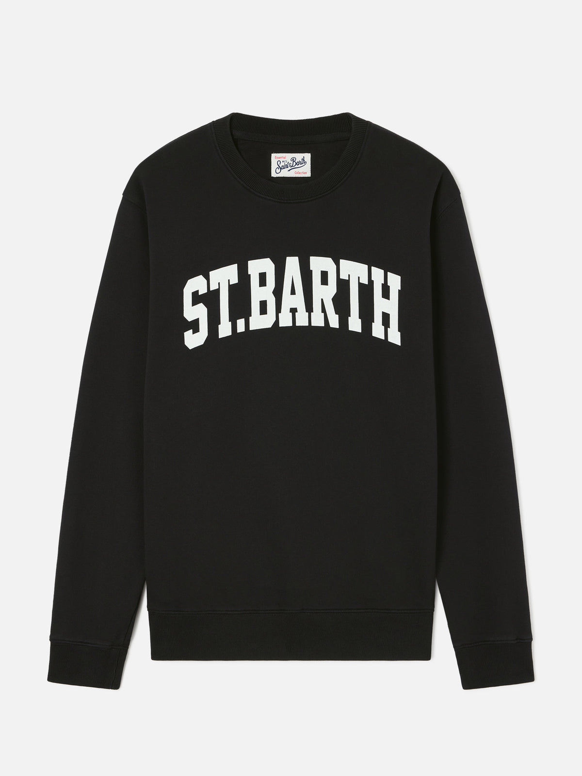 Black Soho cotton sweatshirt with St. Barth print