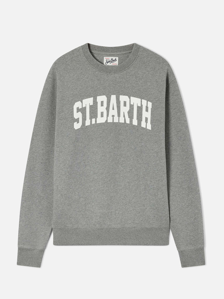 Soho crewneck sweatshirt in grey cotton with St. Barth print