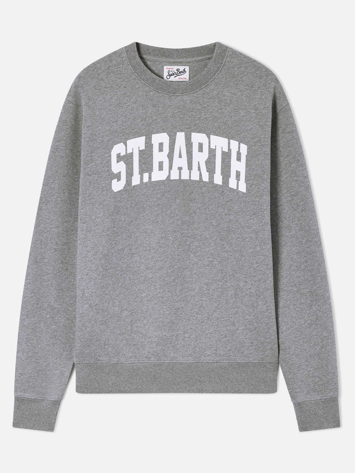 Soho Rundhals-Sweatshirt aus grauer Baumwolle mit St. Barth-Print 