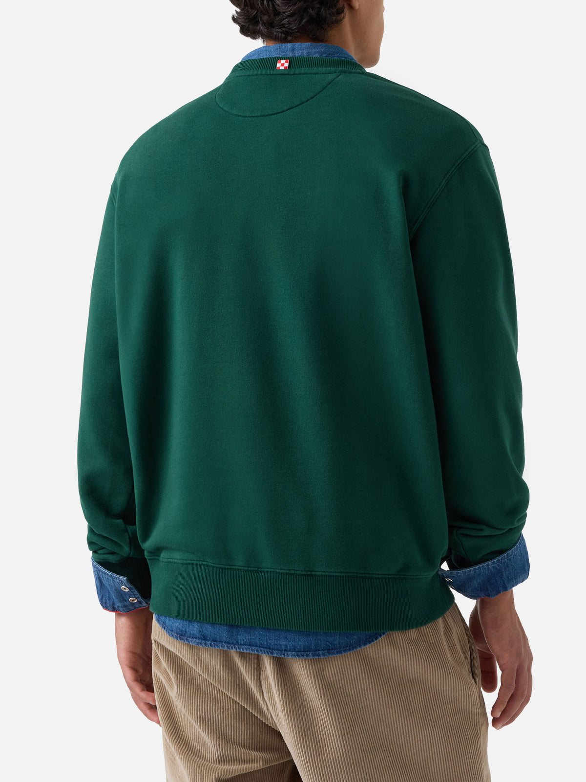 Green Soho cotton sweatshirt with St. Barth print
