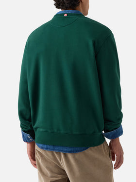 Green Soho cotton sweatshirt with St. Barth print