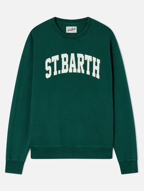 Green Soho cotton sweatshirt with St. Barth print