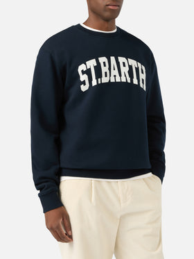 Navy blue Soho cotton sweatshirt with St. Barth print