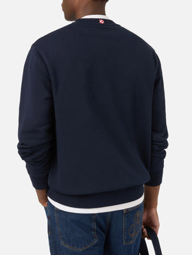 Felpa Soho blu navy in cotone con ricamo Uomo Ragno | Special edition