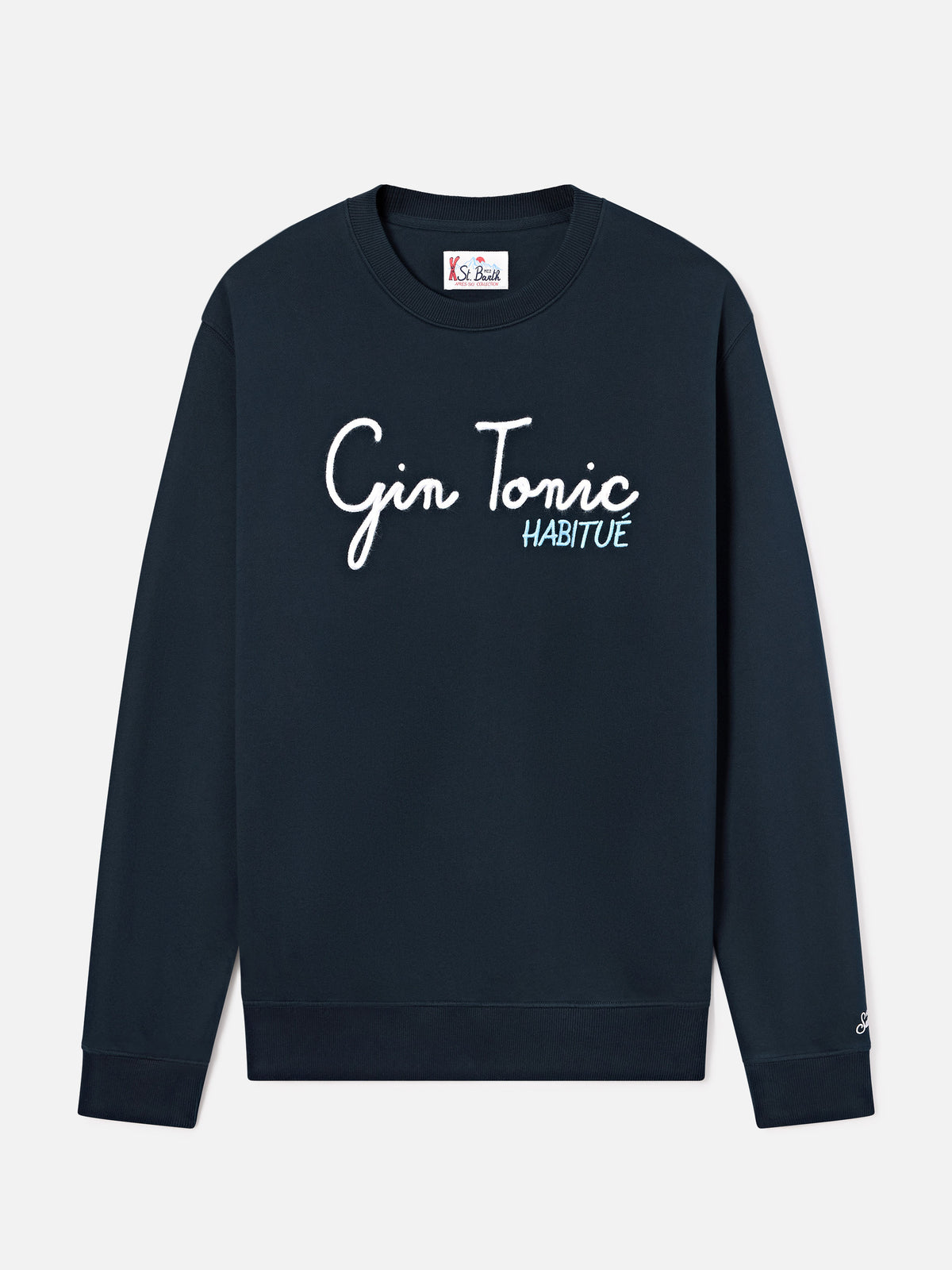 Sudadera Soho de algodón Navy blue con bordado Gin Tonic Habitué 