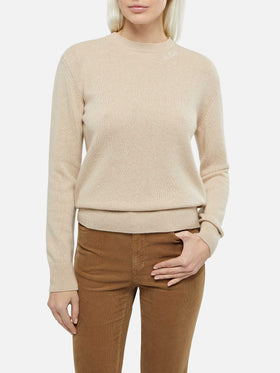 Woman beige cashmere blend sweater Sorbonne - MC2 Saint Barth