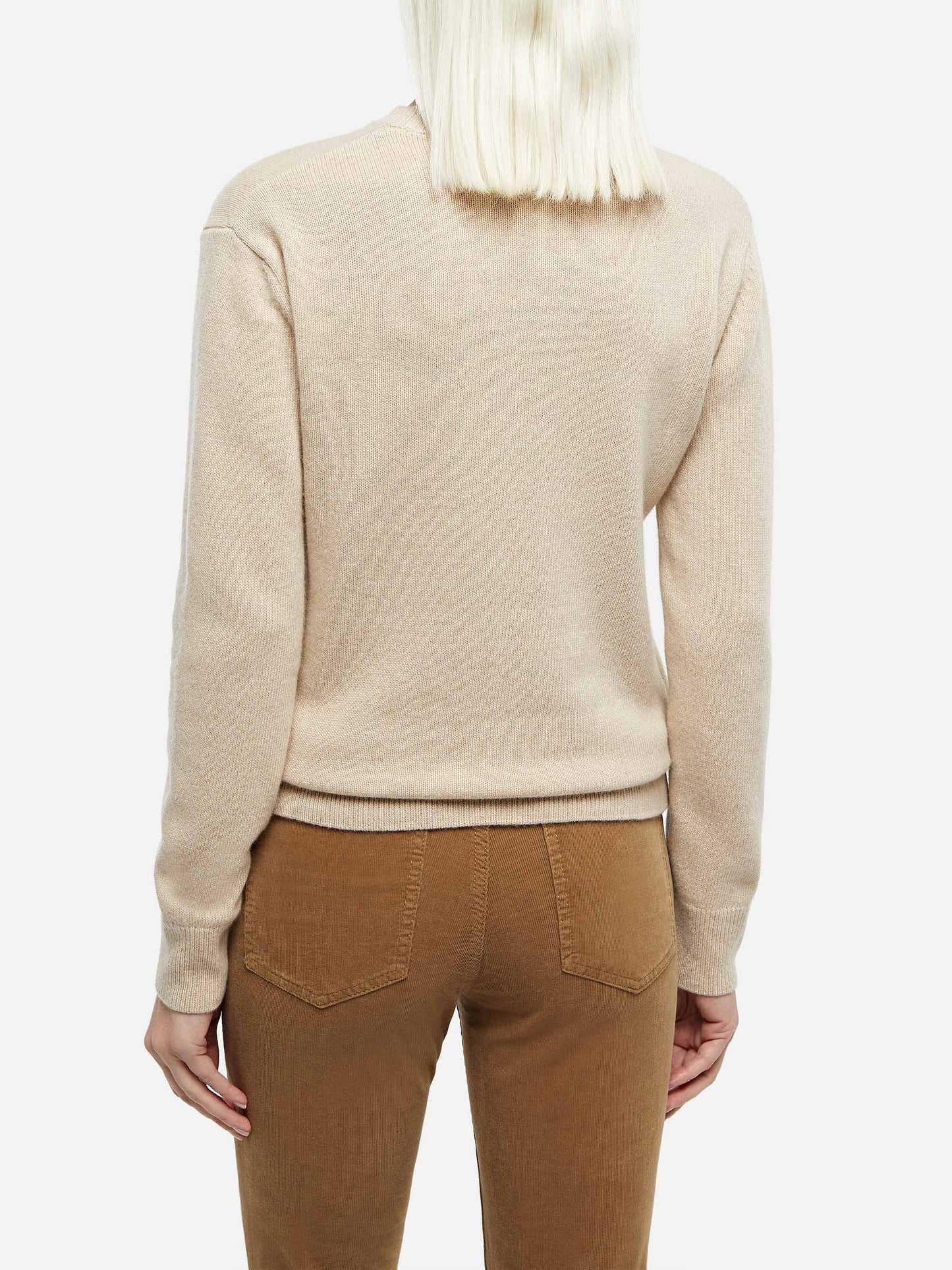 Woman beige cashmere blend sweater Sorbonne - MC2 Saint Barth