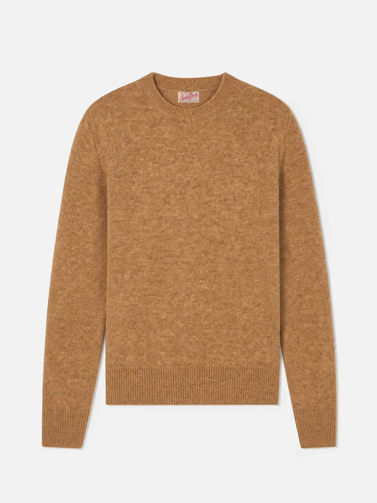 Pull Sorbonne en fil stretch camel 