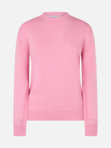 Woman pink cashmere blend sweater Sorbonne