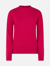 Woman cashmere blend fucsia sweater Sorbonne