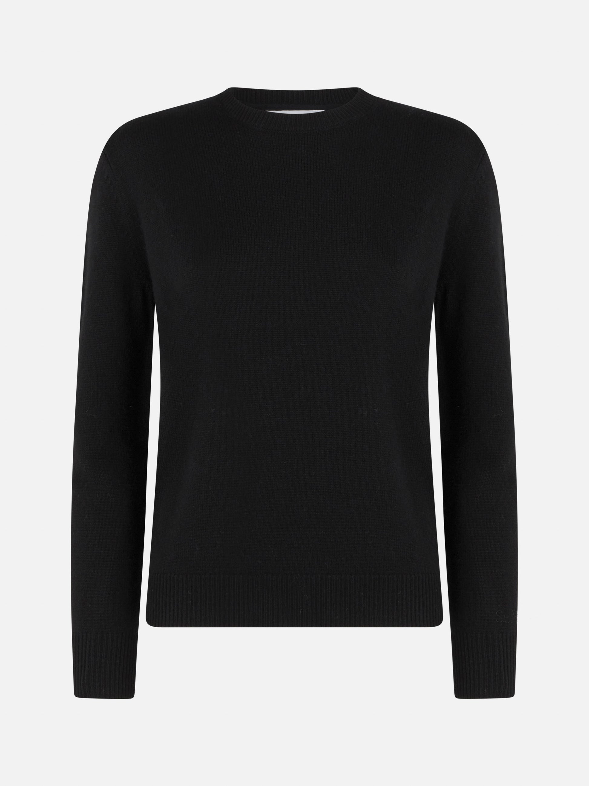 Woman black pure cashmere sweater Sorbonne - MC2 Saint Barth