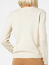 Woman off-white pure cashmere sweater Sorbonne