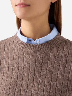 Pull col rond en laine Nut Sorbonne avec point torsadé 