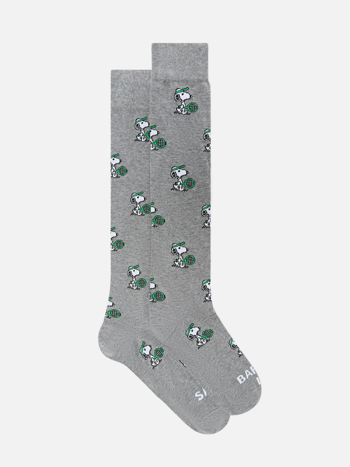 Grey socks with Snoopy tennis jacquard | Special edition