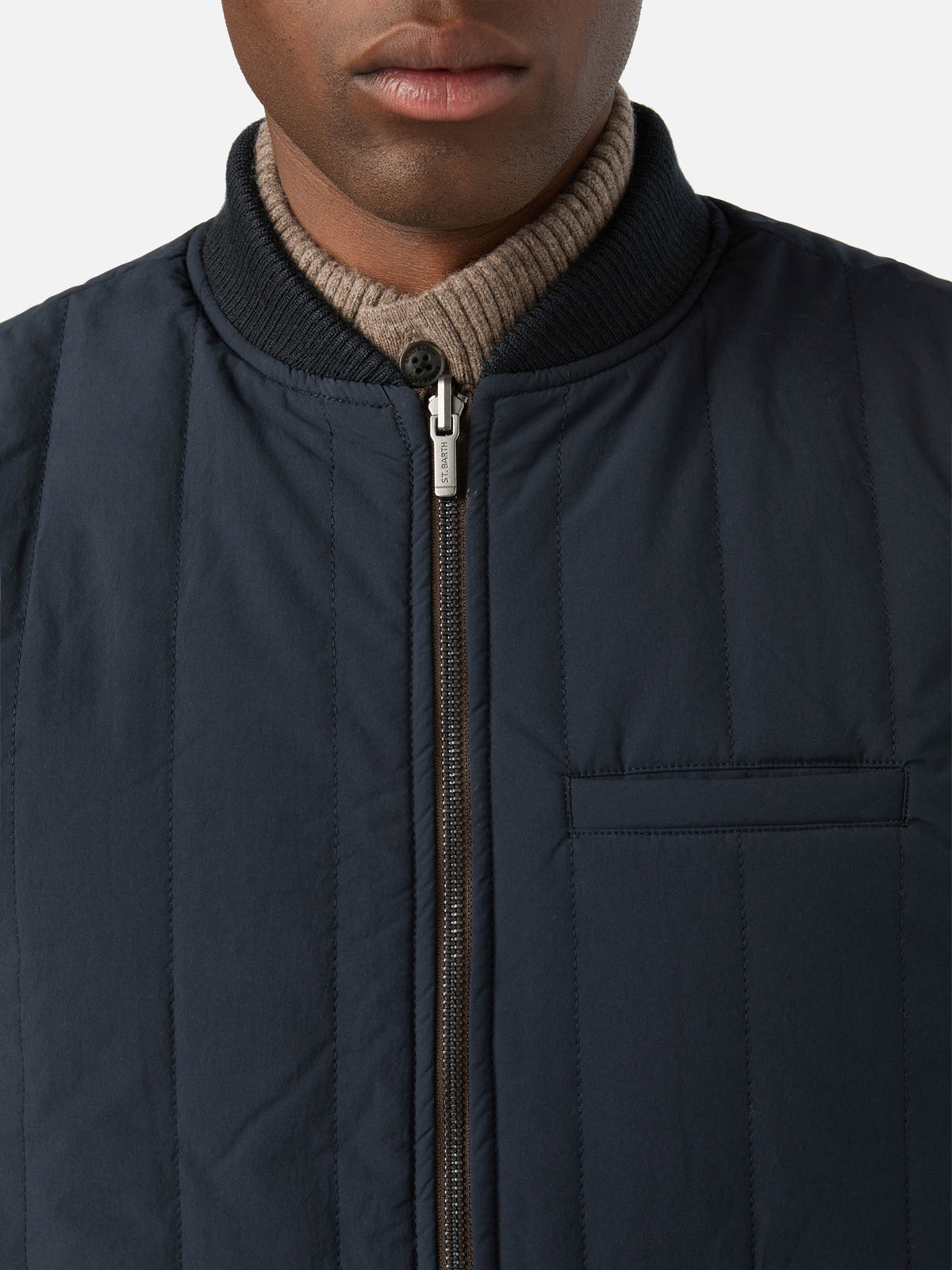 Gilet réversible Spencer en mélange de laine Navy blue 