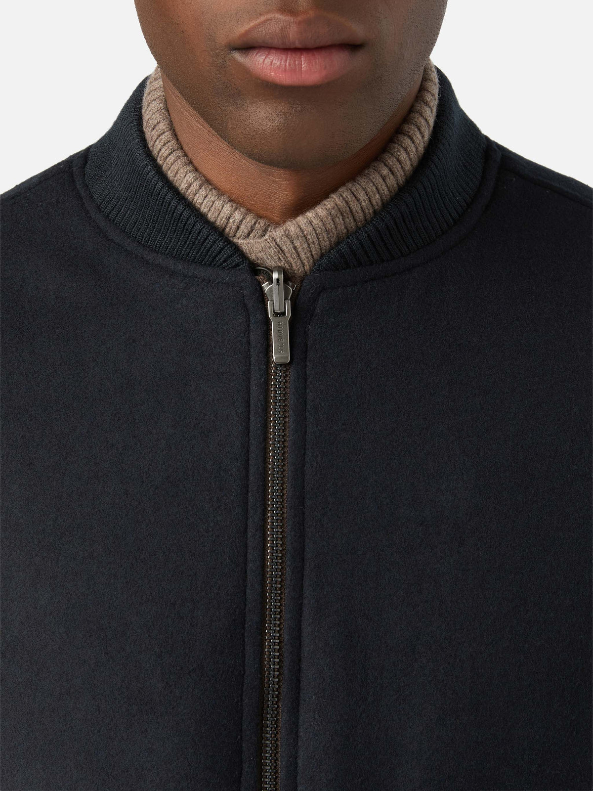 Gilet réversible Spencer en mélange de laine Navy blue 