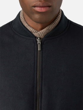 Gilet réversible Spencer en mélange de laine Navy blue 