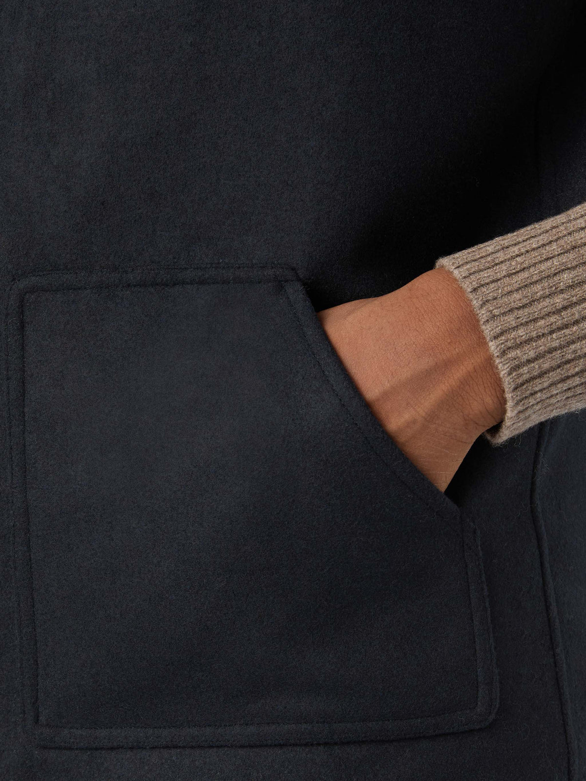 Gilet réversible Spencer en mélange de laine Navy blue 