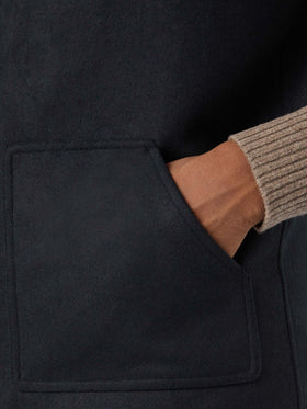 Gilet réversible Spencer en mélange de laine Navy blue 