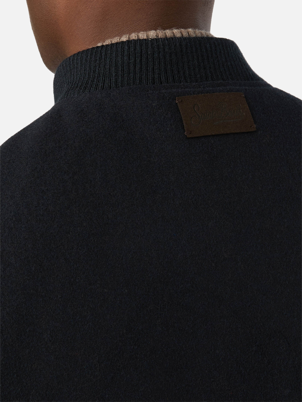 Gilet réversible Spencer en mélange de laine Navy blue 