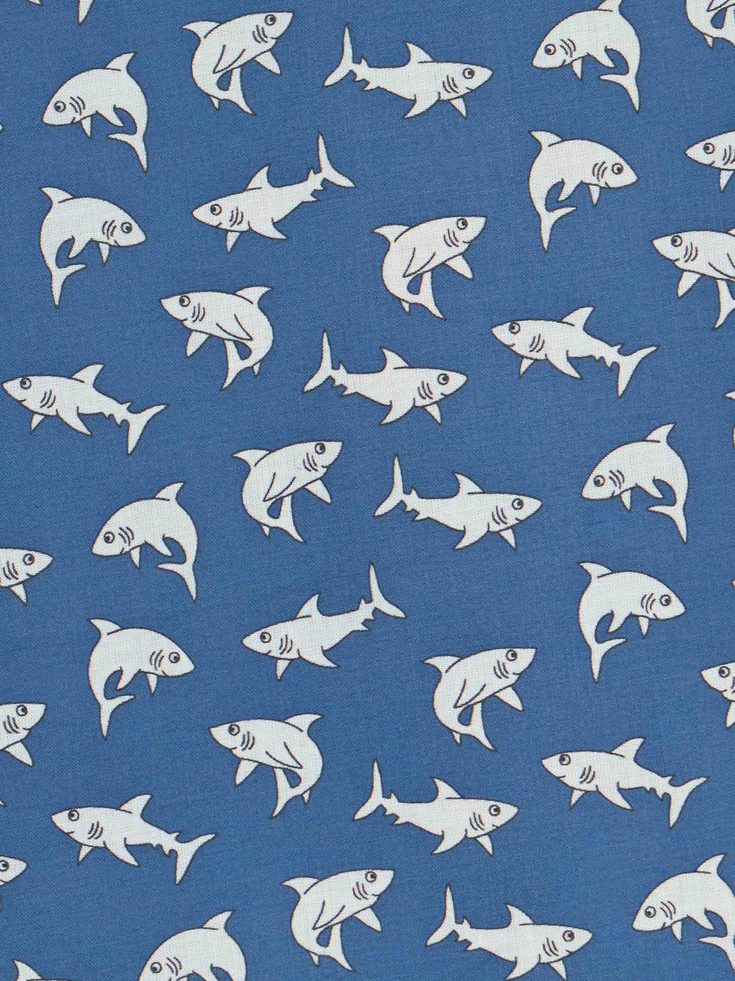 Blue Boy muslin cotton shirt Sharouk with shark print