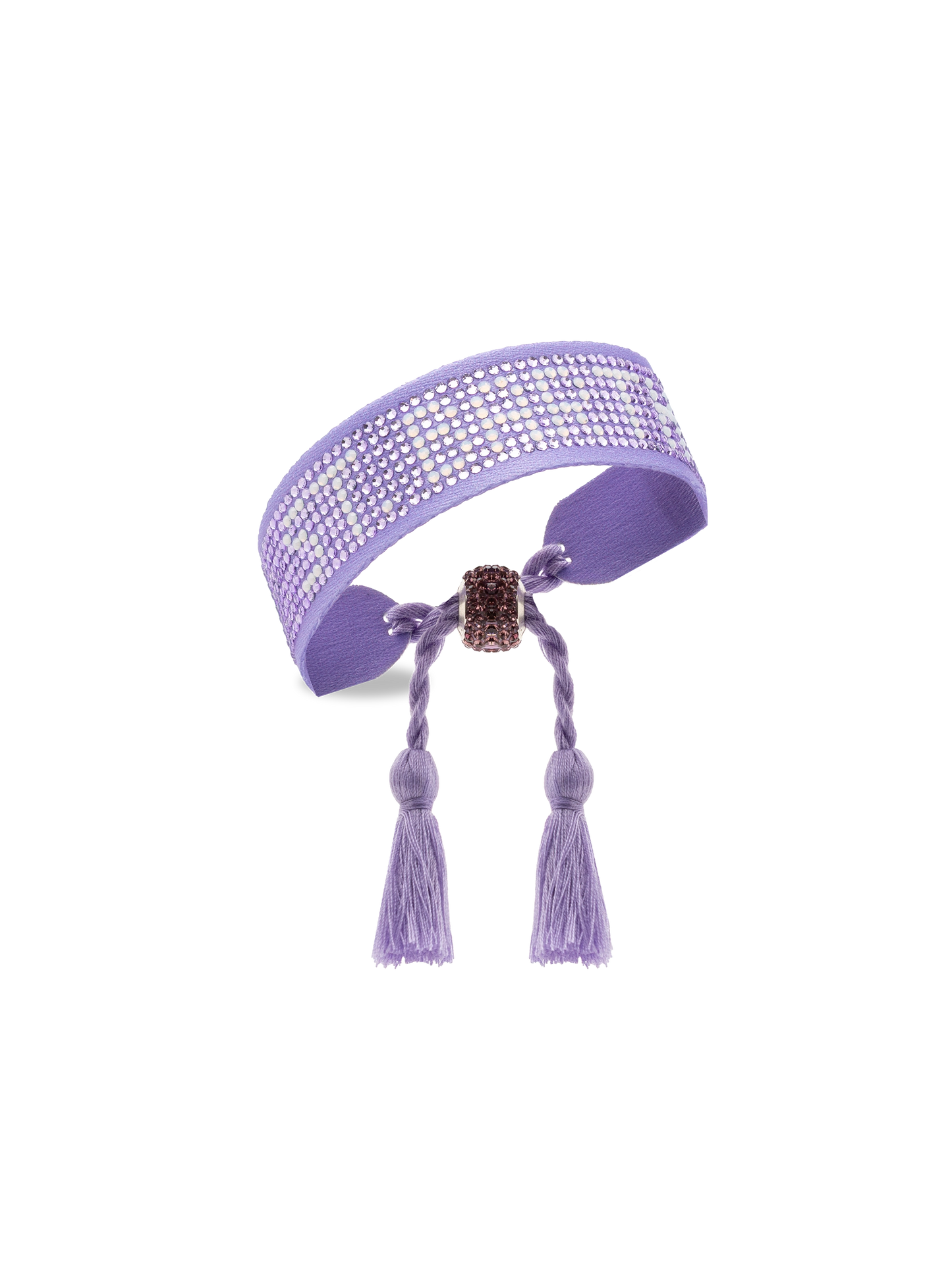 Lilac rhinestones bracelet with St. Barth lettering