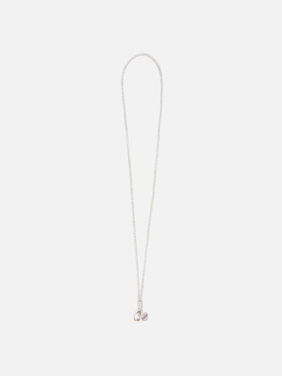 Dragonne de téléphone Silver Strass Charm avec logo charm 