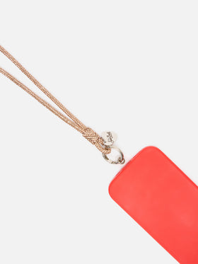 Correa para teléfono Beige Strass Charm con logo charm 