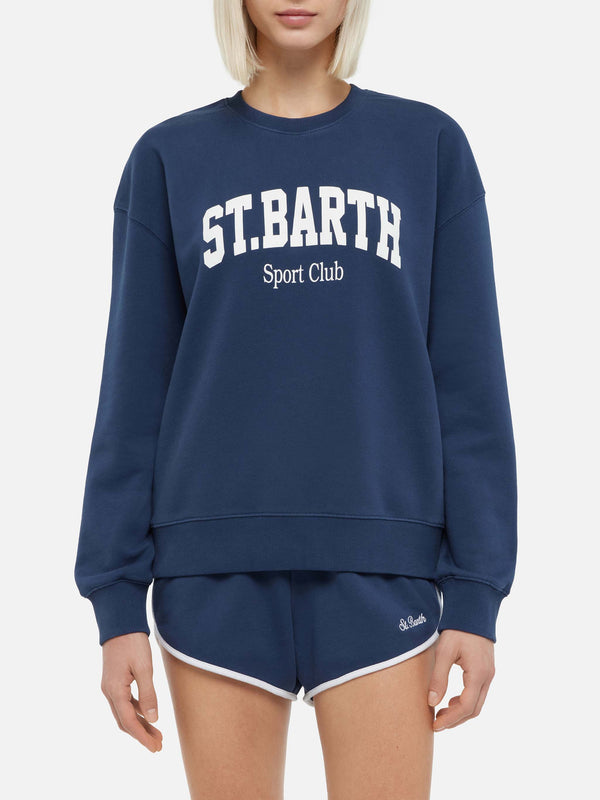 Stardust cotton sweatshirt with St. Barth sport club print