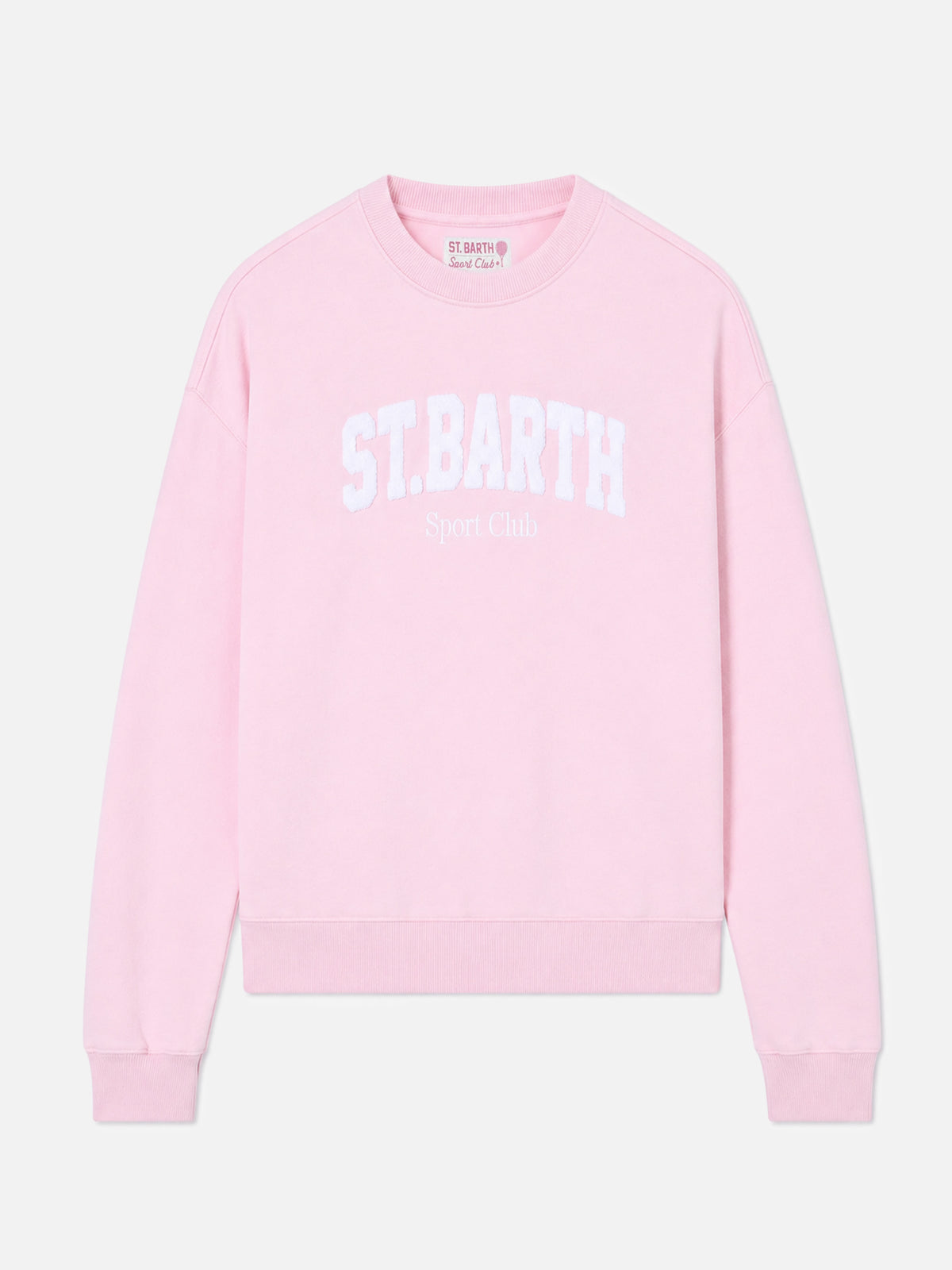 Sweatshirt Pink Stardust avec logo effet éponge en relief et broderie Sport Club 