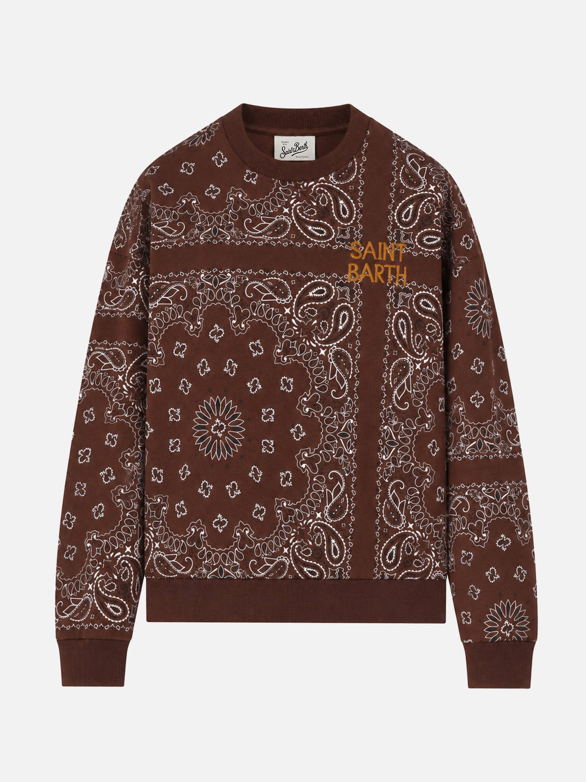 Felpa Stardust con stampa bandana marrone