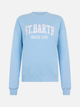 Light blue Stardust sweatshirt with St Barth beach club print