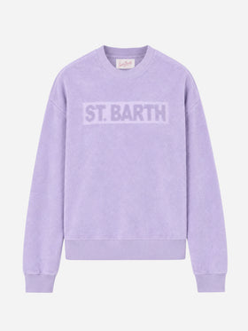 Lilac Sponge Stardust sweatshirt with embossed logo