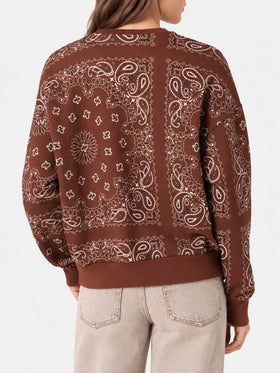 Sudadera Brown Stardust con estampado bandana 