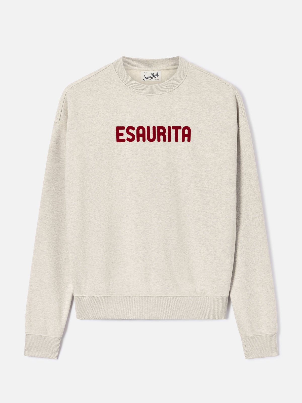 Sudadera Grey Stardust con estampado flocado Esaurita 