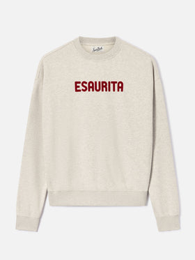 Sudadera Grey Stardust con estampado flocado Esaurita 