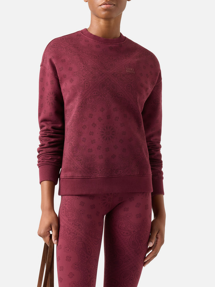 Stardust sweatshirt with bandanna print