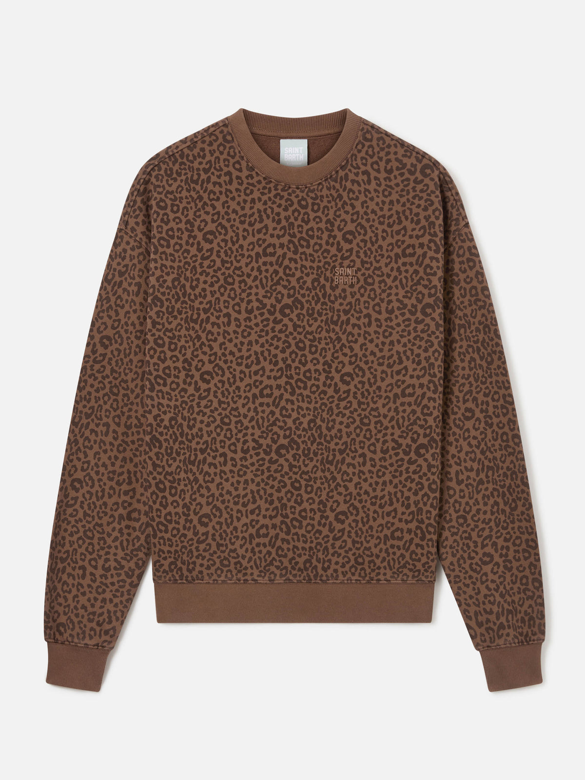 Felpa Stardust con stampa leopardata