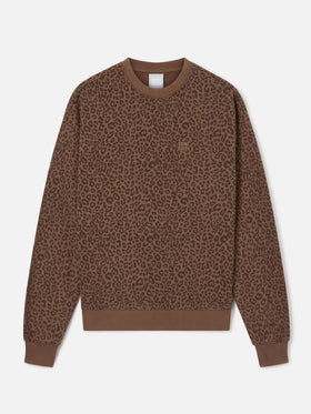 Felpa Stardust con stampa leopardata