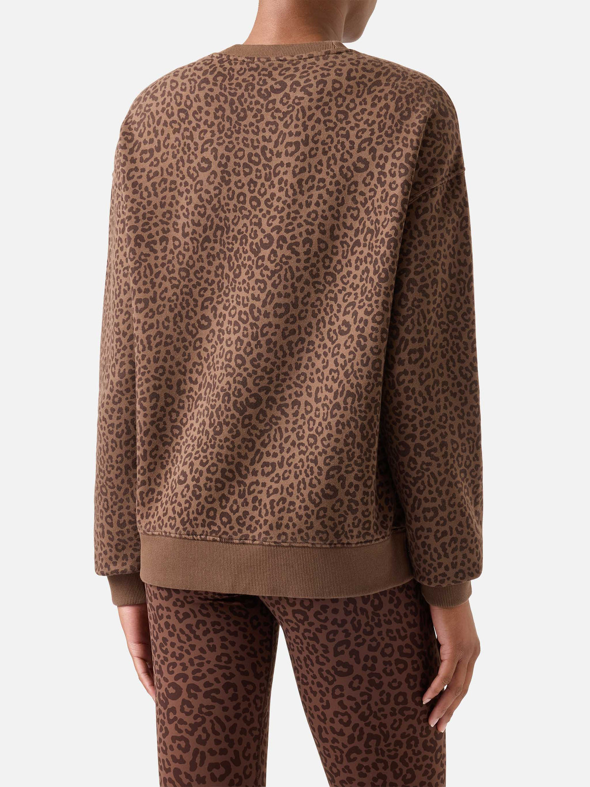 Felpa Stardust con stampa leopardata