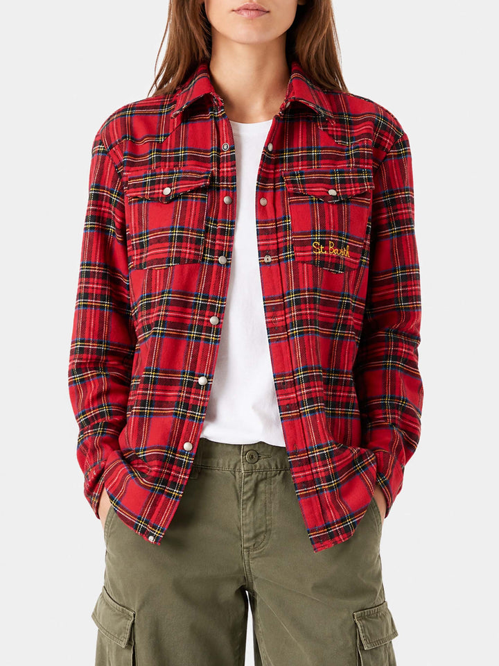 Rotes Flanellhemd im Seattle-Tartan 
