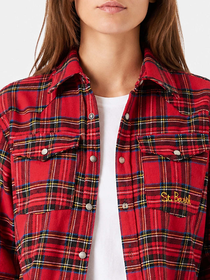 Rotes Flanellhemd im Seattle-Tartan 