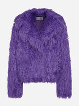 Purple furry short jacket Sully