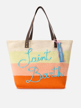 Tag Wave in denim con logo Saint Barth