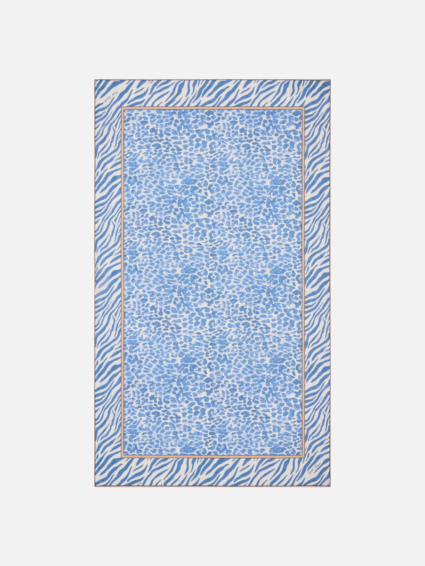 Langer Thaiti-Pareo aus Seidenmischung mit Leoparden-Animal-Print 