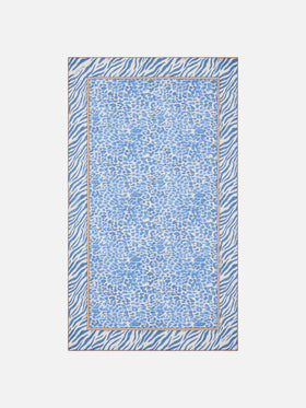 Langer Thaiti-Pareo aus Seidenmischung mit Leoparden-Animal-Print 