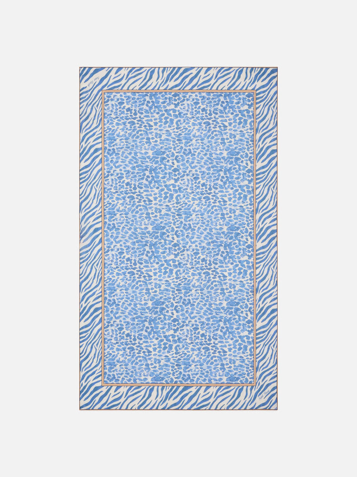 Langer Thaiti-Pareo aus Seidenmischung mit Leoparden-Animal-Print 